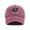 New SIX SEVEN printed baseball cap women's washed retro baseball cap autumn and winter cap