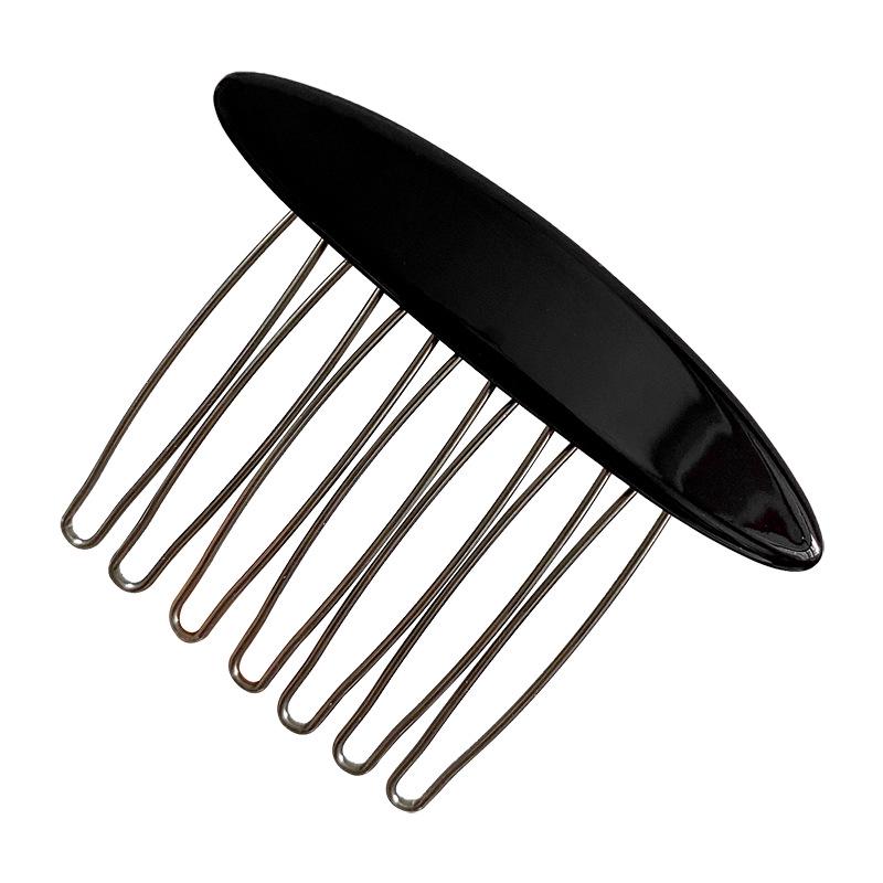 Vintage Acetate Fluffy Hair Comb for Women - Princess Style, Back-Inserted, Wispy Bangs Clip