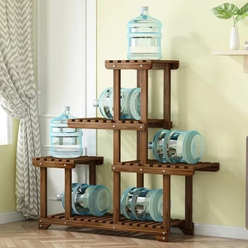 Multi-Tier Pine Wood Plant Stand Succulent Planter Display Rack Indoor Outdoor Flower Shelf 6-Tier Balcony Rack