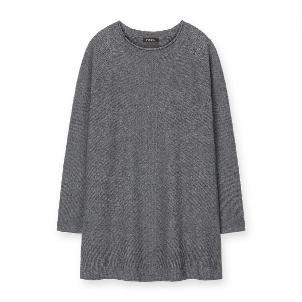 Furina Cashmere Fine Wool Vertical Long Sweater Grey/S (85)
