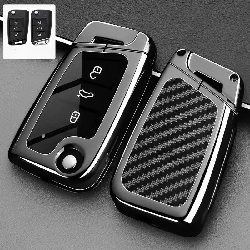 Premium Zinc Alloy Key Cover Case for Volkswagen ID.4/Tiguan L/TuZhong 06/Lamando L/Touareg Pro/Sagitar L (2026) - Key Fob Shell