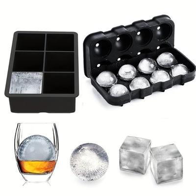4/6/8Grid Ice Ball Maker Silicone Ice Cube Mold Tray DIY Freeze Ice Maker Kitchen Barware Tools Perfect for Freezer Cocktail