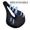 Leather Carbon Fiber Bike Seat Breathable Bike Saddle Cushion Shock Absorption Hollow Cycling Saddle Seats for Men Women