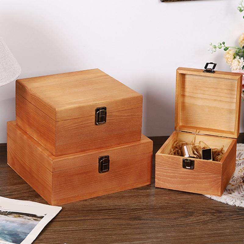 Reusable Pine Storage Box For Wedding Celebration Bridesmaid Gifts And Small Item Organization Jewelry Organiser