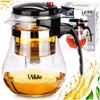 Glass Teapot - Vilde - 1.15L with Infuser and Pouring System - High Temperature Resistant