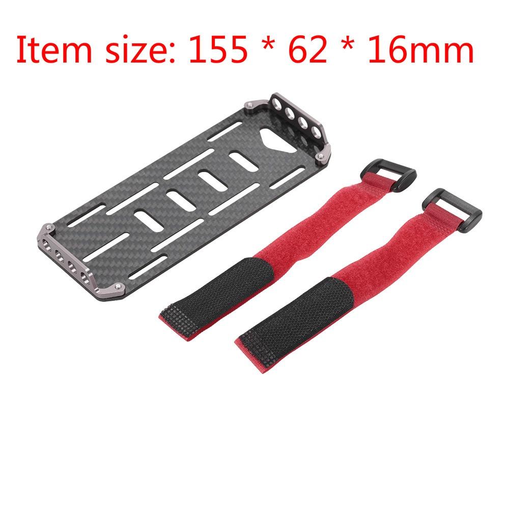 RC Car 1:10 Scale RC Crawler Cars Black Carbon Fiber Battery Mounting Plate for  Axial SCX10 CC01 F350 D90 RC4WD Model Toy Part