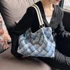 Canvas Bag Women's Large Capacity 2025 New High-end Texture Spring and Summer Versatile Chain Single Shoulder Commuter Tote Big Bag