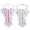 European Styles Detachable Collar with Lace Drape Design False Collar Jabot for Cocktail Costume Stage Perfomrances