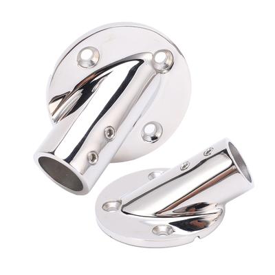 Marine Boat Hand Rail Fittings Stainless Steel 30 Degree Pipe Round Base Handrail Accesssory