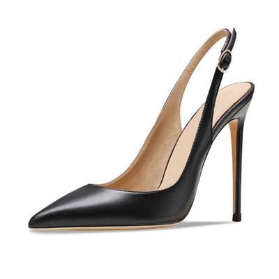 Büro-Dame-Schuhe für Frauen Slingback Spitzschuh Stiletto-Absatz Hochzeitsschuhe Frauen Heels Sandalen Lackleder Damenschuhe Neu