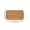 Acacia Wood Serving Tray Smooth Rounded Corners Food Platter Square