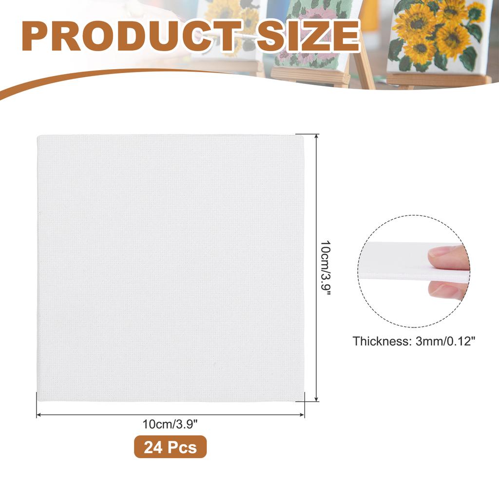 5/10/24Pcs Canvas Boards for Painting Cotton Blank Primed Art Canvas Panels Acid-Free Art Supplies for Oil Acrylic Watercolor