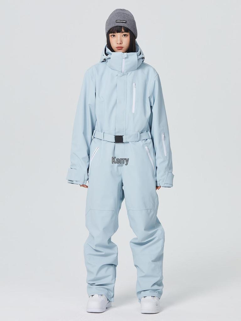 Women's Waterproof One-Piece Ski Suit: Warm, Thickened Snowboard Gear for Outdoor Skiing