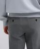 Musinsa Standard Semi-Wide Hidden Elastic Waist Slacks [Melange Gray]