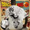 2026 New Summer Hot 2026 Summer Dragon Ball Oversized T-shirt High Quality Goku Vegeta Trunks Tien Manga Collage Print Retro