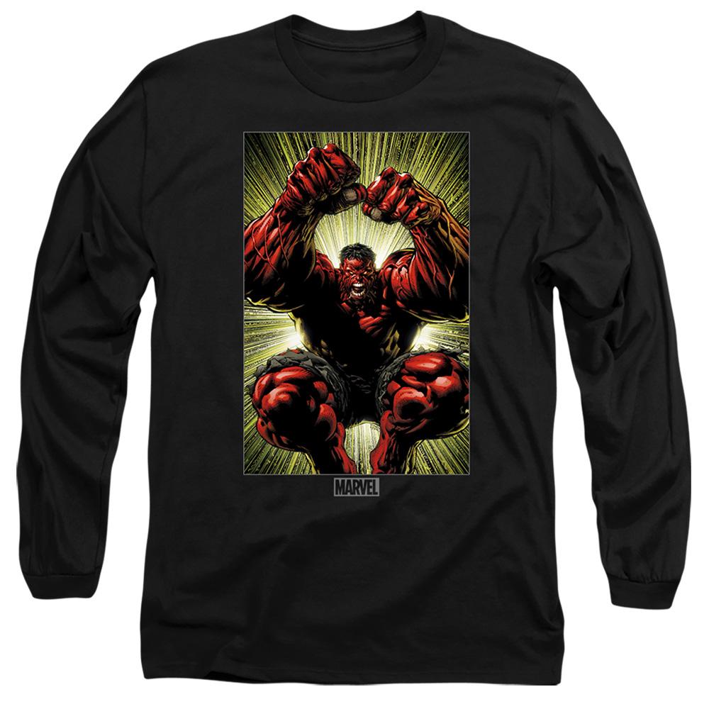 Marvel Unisex Adult Red Hulk Attack T-Shirt