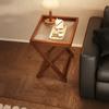 Stabile Basis Holz Kleiner Tisch Stabil Mini Beistelltisch Tisch Klappbarer Couchtisch Camping Terrasse