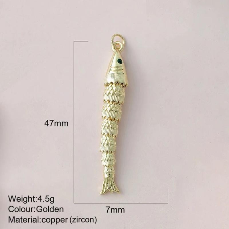 Eco-friendly Colored Enamel Fish DIY Charms Jewelry Making Accessories for Earrings Bracelet Necklace Craft