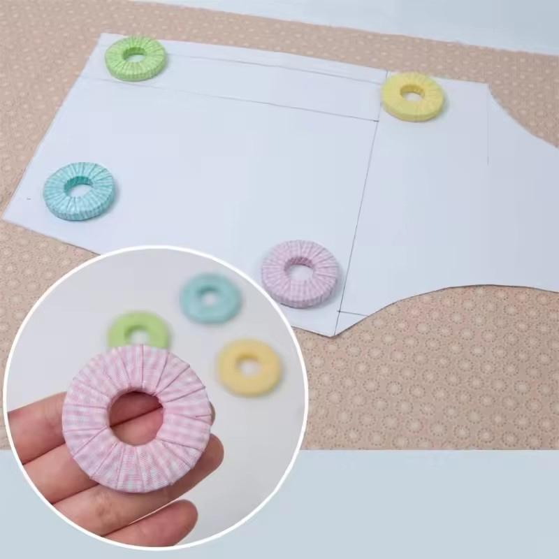 4Pcs 5Cm Round Metal Sewing Weights Colorful Stripe Fabric Locking Fixing Weights For Diy Cutting Sewing Pattern Making Tools