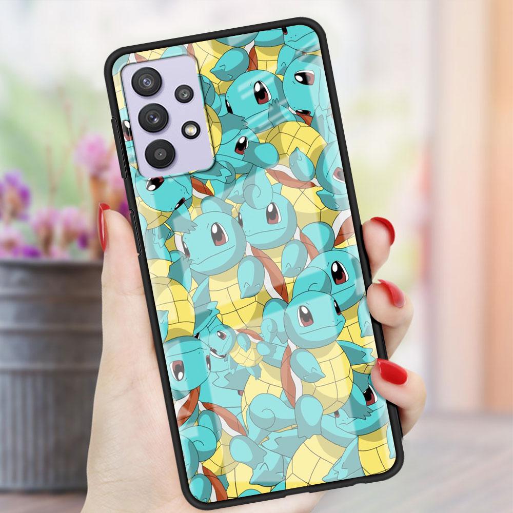 Skleněné pouzdro Pro Samsung Galaxy A52 A71 A50 A51 A70 A21s A31 A72 A10 A12 A30 A22 5G Kryt na telefon Pkemon