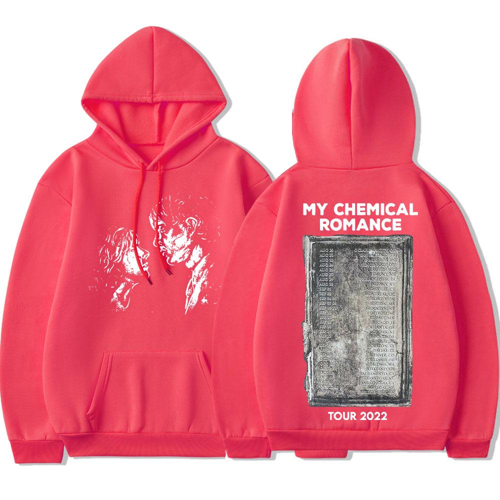 Vintage Rock Band My Chemical Romance 2022 Tour Hoodie Unisex Damen Punk Gothic Langarm Sweatshirt Übergroße Hip Hop Streetwear