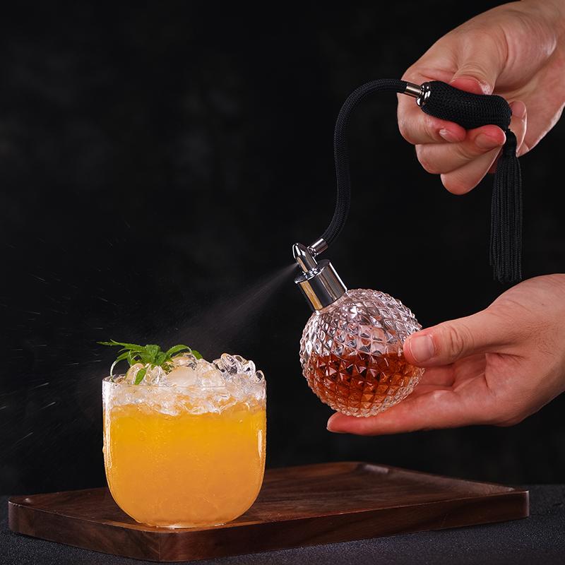 100ml Crystal Art Vintage Style Empty Refillable Perfume Atomizer Long Tassel Spray Bitter Bottle With Air Bag Bar Tool