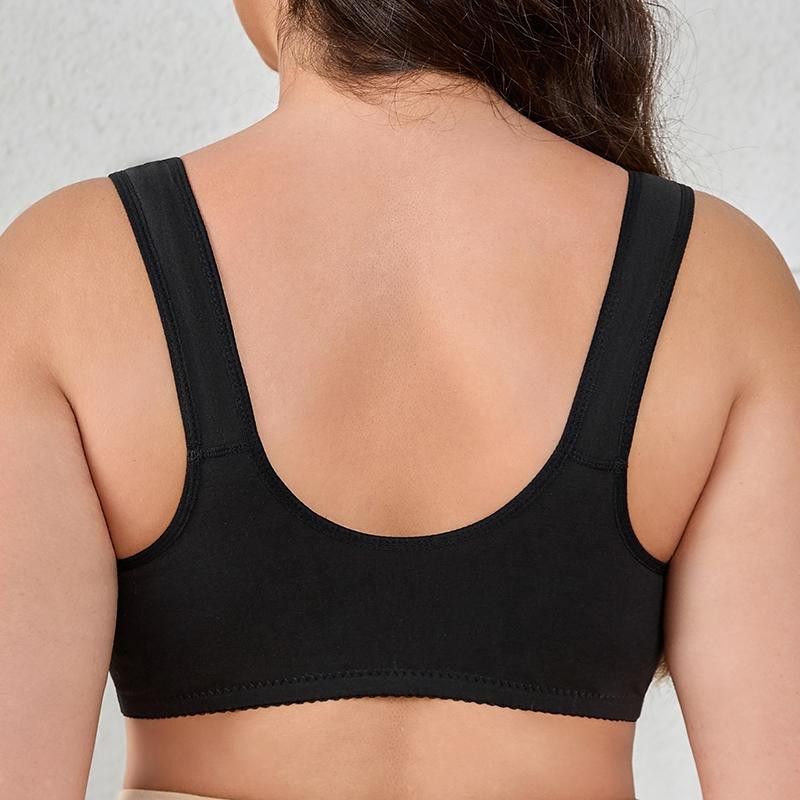 CINOON Women's Sexy Camisole Bra Front Closure Wire-Free Push Up Bra Beautiful Back Comfortable Breathable Bra