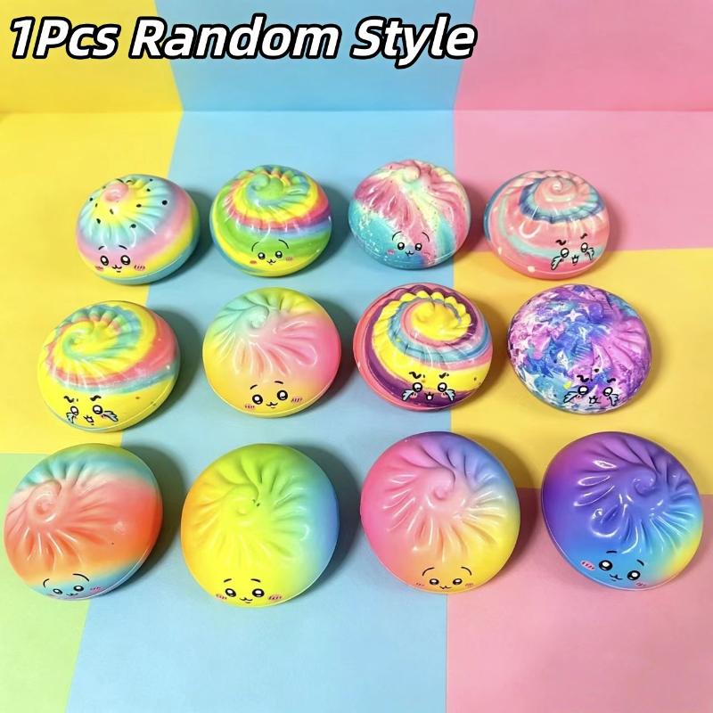 Simulation Dumpling Soft Colorful Stress Relief Toy Anti Anxiety Fidget Gift For Adults Relieve Adhd And Pressure