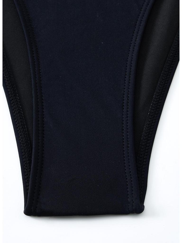 Women's Solid Color Triangle Bikini - Lace-up, High Elasticity, Quick-dry, Breathable, Removable Padding, Sexy Swimwear