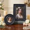Artistic Resin Picture Frame With Detailed Florals Pattern Halloween Gothic Black Photo Frame Perfect For Party Decoration