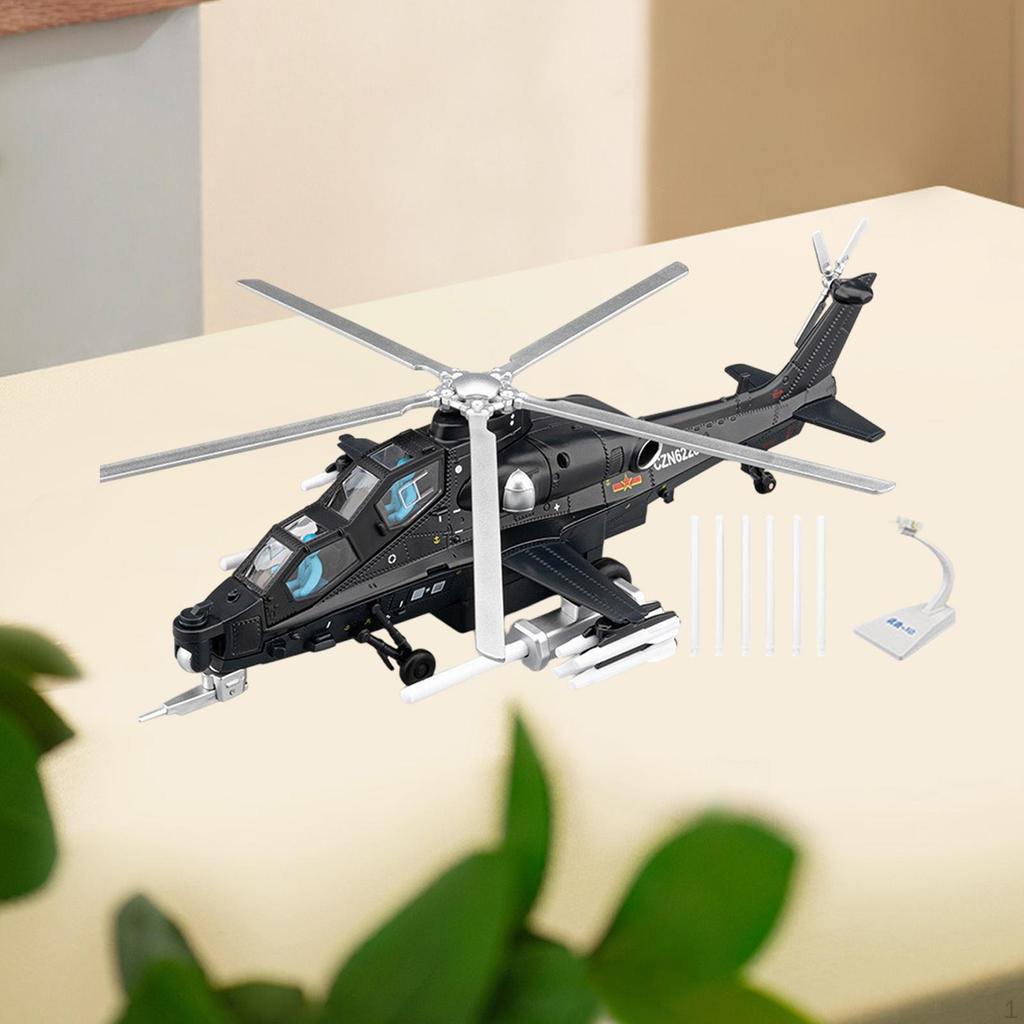 1:52 Helicopter Model Toy Aircraft Children Aviation Gift with Display Stand