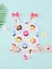 One Piece Swimsuit for Little Girls, Sleeveless Ruffle Donut Print Bathing Suit for Kids 1-8 Years