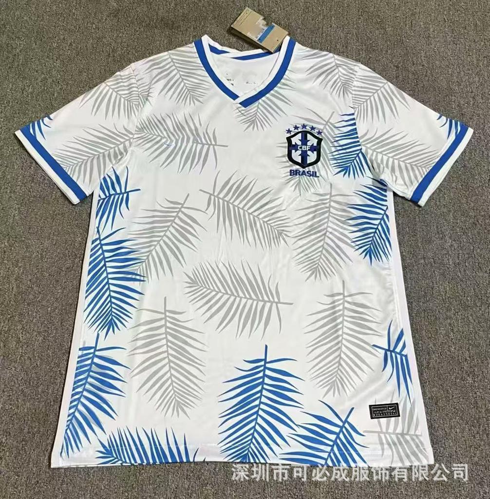 Großhandel und Einzelhandel Grenzüberschreitend Brasilien Nationalmannschaft Spezielles Gedenk-Kurzarm-Fußballtrikot Oberteil Kurzarm Fans