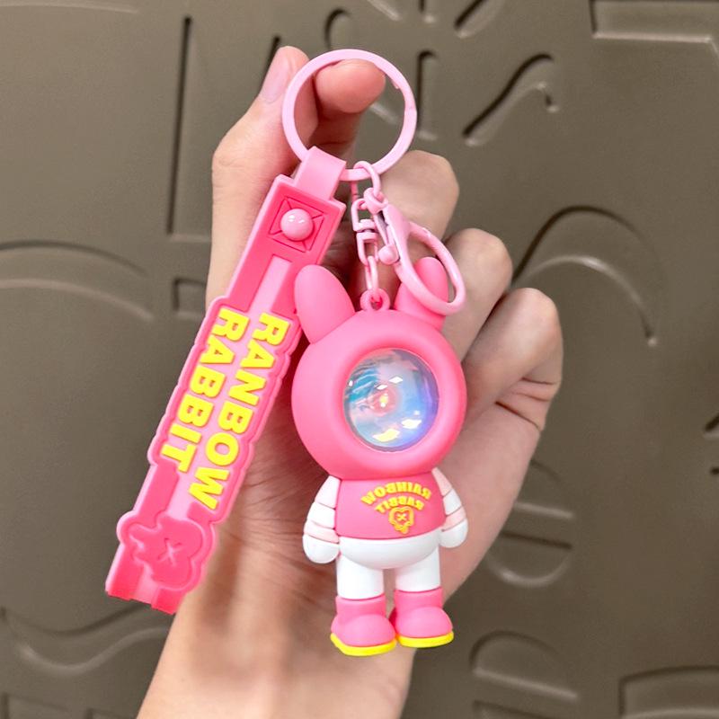 Little Rabbit Sunset Night Light Keychain - Charming Atmosphere Lamp & Small Gift Single OPP bag packaging