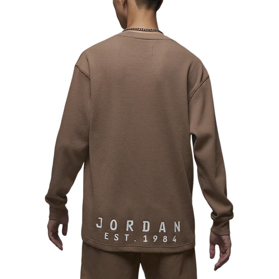 Jordan Essentials Pohodlné Ležérní Volné Všestranná Mikina Pánské Mikiny s kapucí Tmavě hnědá Sail-Bílá FV7457-223