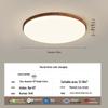 Chinese Style Walnut Wood Ceiling Light: Full Spectrum Eye Protection LED for Living Room and Bedroom