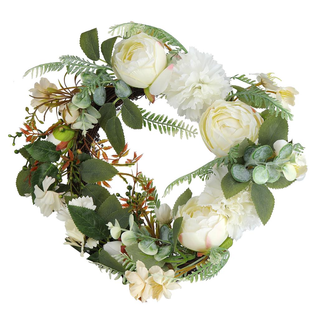 Artificial Flower Wreath Simulation Peony Door Hanging Garland Festivals Party Decoration