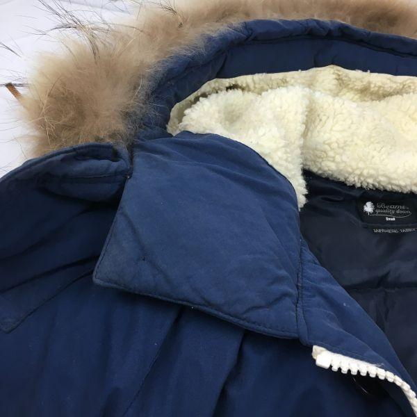 BEAMS Cappotto da uomo taglia S 80% piumino capispalla giacca stile mod blu navy(USATO)