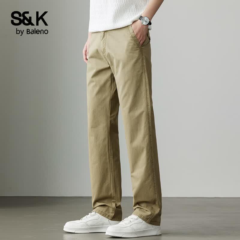 Baleno Men's 2026 Summer Thin Cotton Casual Straight-Leg Pants