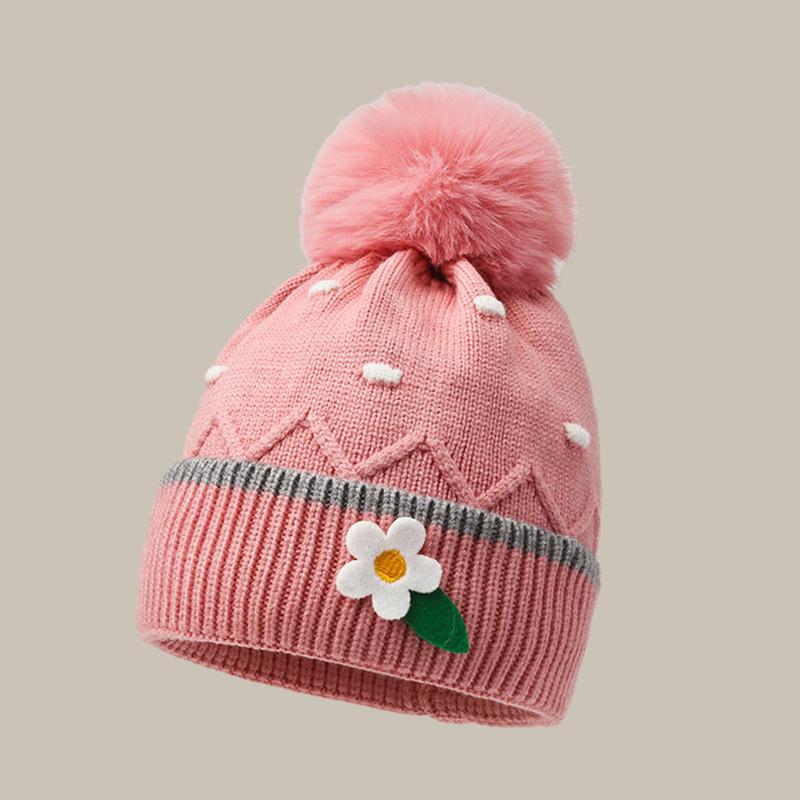 Fashion Autumn Custom Unisex Warm Kids Knitted Windproof Winter Children Beanie Hats
