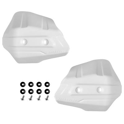 ZETA RACING Armor Handguard Scudo Protector White Compatible with Armor Handguard Mud Splash Can Be Mounted Upside Adjustable Vertical Matte Dirtfreak