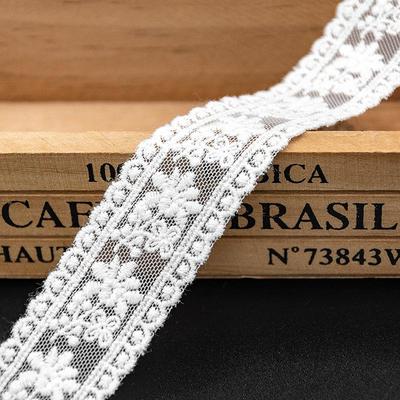 4 Metros/lote 3cm de largura Branco renda dupla face renda bordada em tule DIY decoração de roupas acessórios de cabelo materiais feitos à mão
