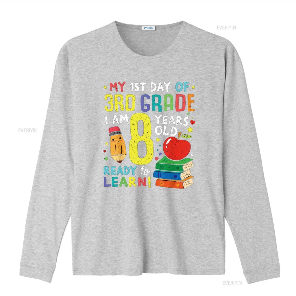 3rd Grade Back to First Day of School T Shirt Boys Girl  vintage Washed streetwear Top For Everyday Wear fashion Stretched