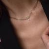 Fără decolorare, Frumoasă, Lanț pentru claviculă din diamant cu conținut ridicat de carbon, Extrem de fin, Poate fi purtat la duș, Fără decolorare, Stivuire pe mai multe straturi