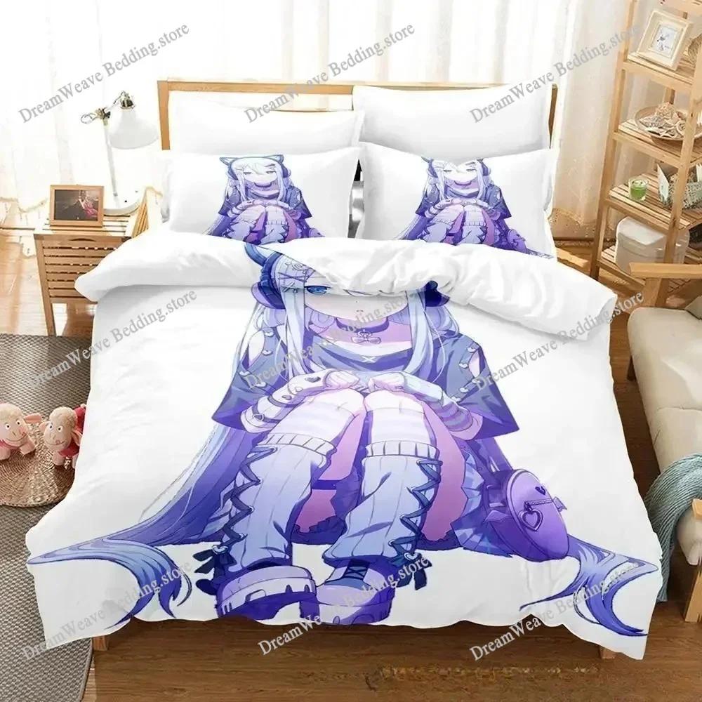 Yoisaki Kanade Bedding Set Cartoon Anime Three-piece Set Adult Kid Bedroom Duvetcover Sets 3D Kawaii Girl Colcha De Verano Cama