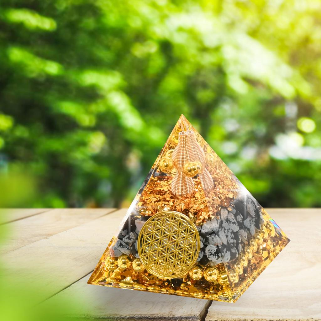 Orgonite Crystal Orgone Pyramid Tower Energy Nature Reiki Healing Chakra 6cm X 6cm (30)