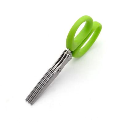 Multifunktionale Muti-Schichten-Edelstahlmesser, mehrschichtige Küchenschere, Frühlingszwiebelschneider, Kräuterblätter, Gewürze, Kochwerkzeug, Schnitt