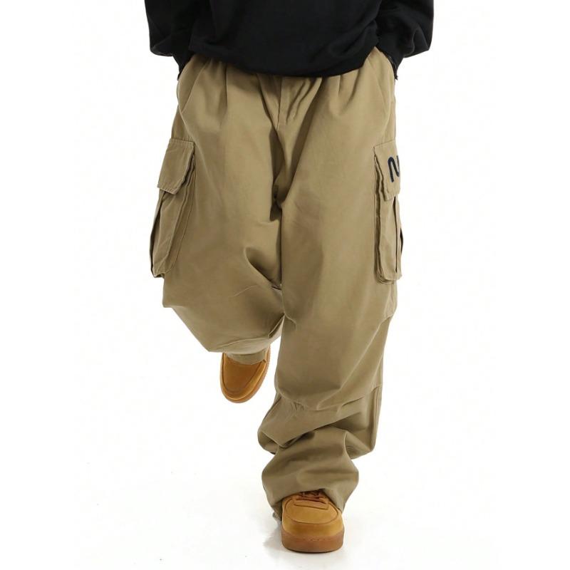 High Street Overalls European Size Wide Wide Wide Legs Long Pants Straight Pants Daily Casual 0