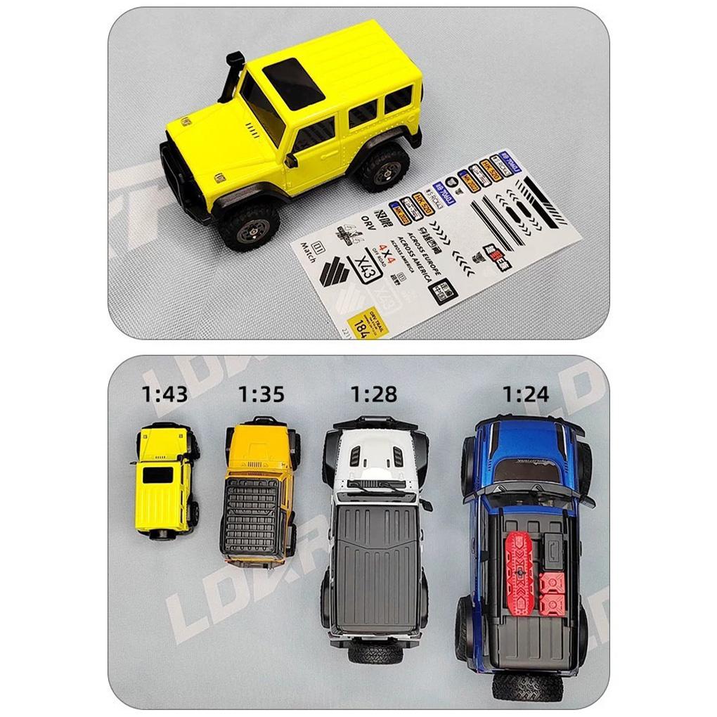 LDARC X43 1:43 Crawler RC Car Simulation Full Time 4WD Climbing Vehicle Toy Desktop Crawler Remote Control Toys RTR Kit Toys