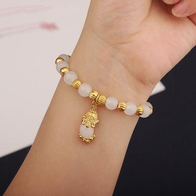 Bracelet Bracelet Pixiu Style Chinois Bracelets Délicats à Perles Bracelet en Pierre Imitation Marbre Cadeaux